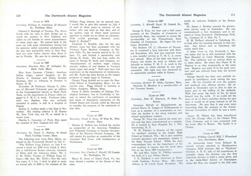 CLASS OF 1898