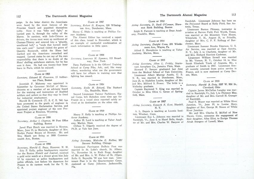 CLASS OF 1915