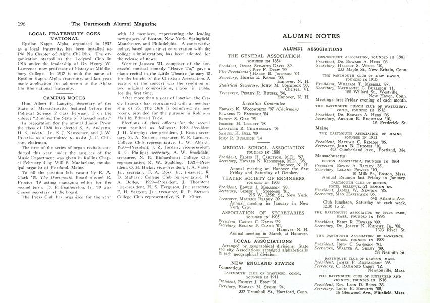 LOCAL ASSOCIATIONS