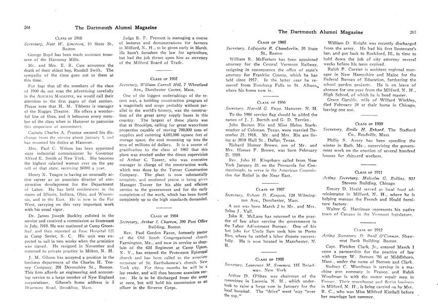 CLASS OF 1905