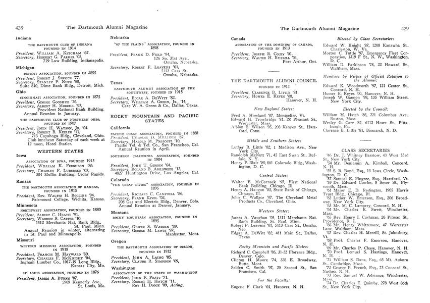 CLASS OF 1873