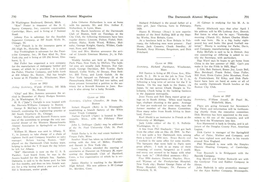 CLASS OF 1913