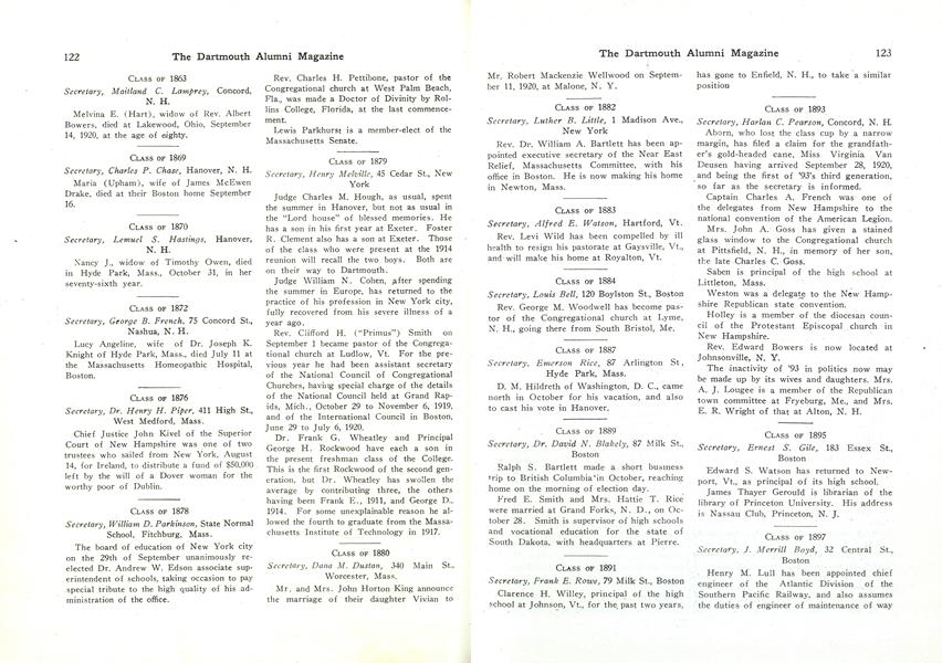 CLASS OF 1905