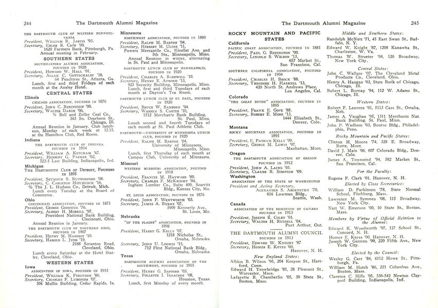 THE DARTMOUTH ALUMNI COUNCIL