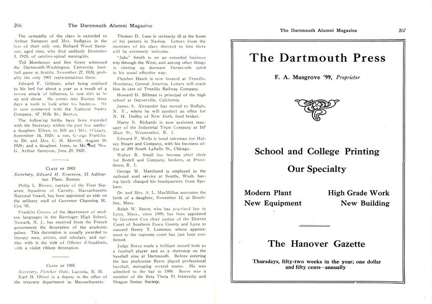 CLASS OF 1913