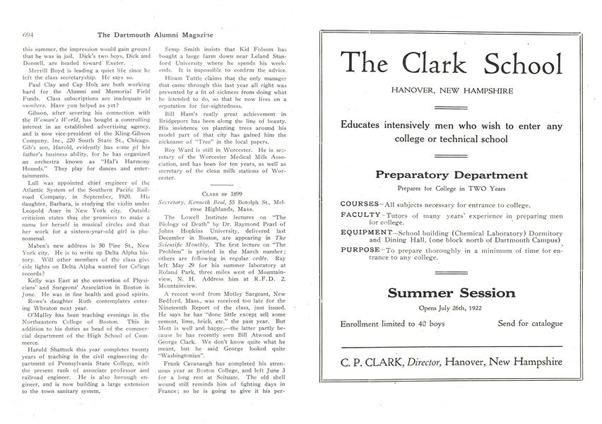 CLASS OF 1899
