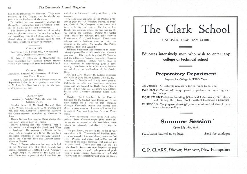 CLASS OF 1909