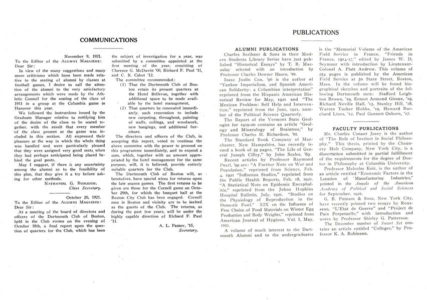 FACULTY PUBLICATIONS