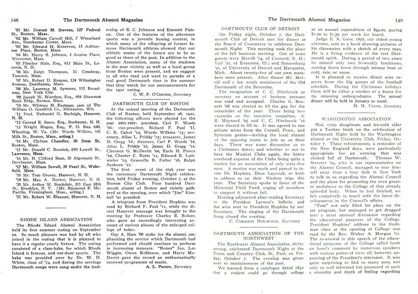DARTMOUTH ASSOCIATION OF THE NORTHWEST