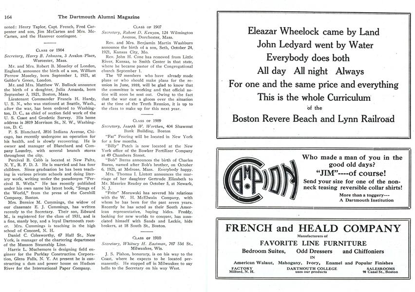CLASS OF 1907