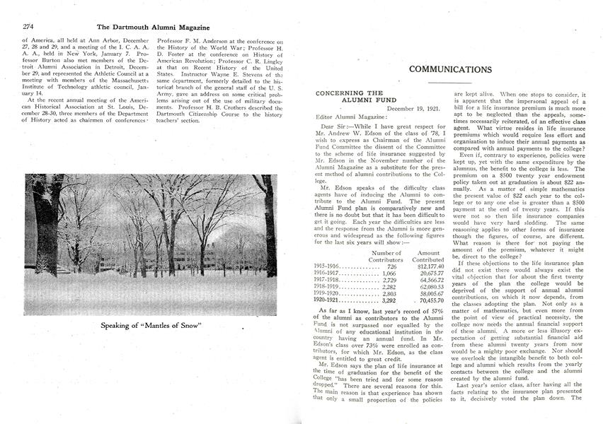 THE CURRICULUM OF THE DARTMOUTH OUTING CLUB
