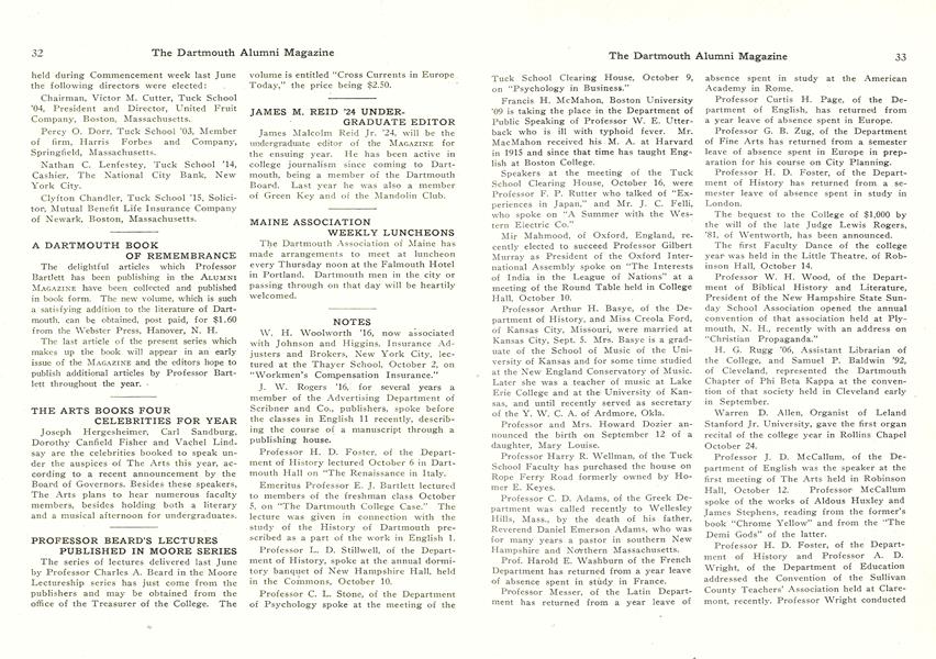 JAMES M. REID '24 UNDERGRADUATE EDITOR