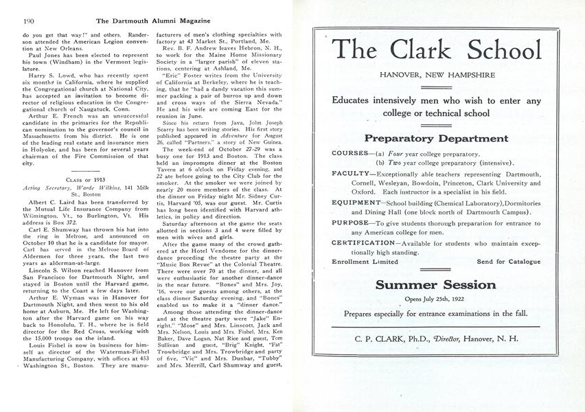 CLASS OF 1913