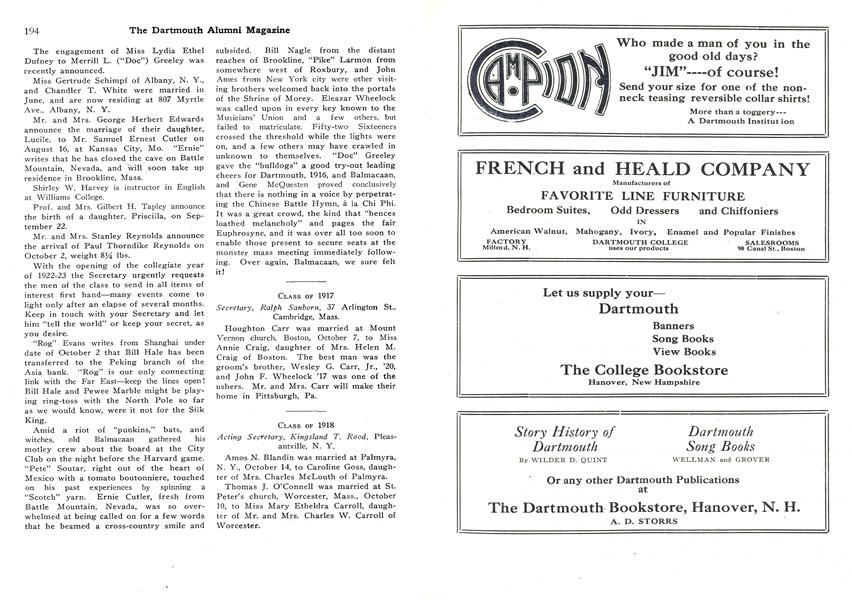 CLASS OF 1917