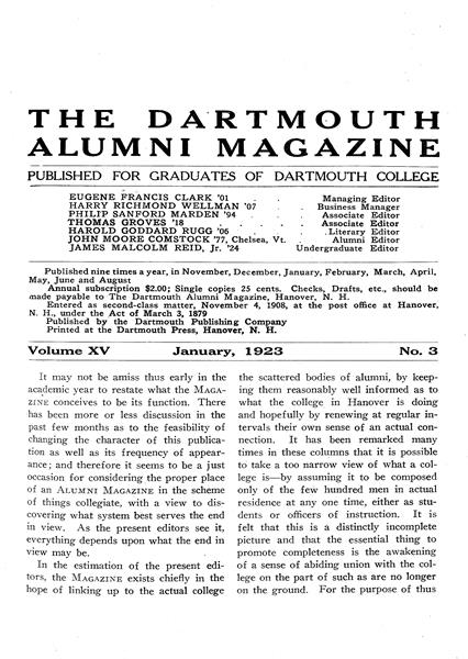 It may not be amiss thus early in the academic