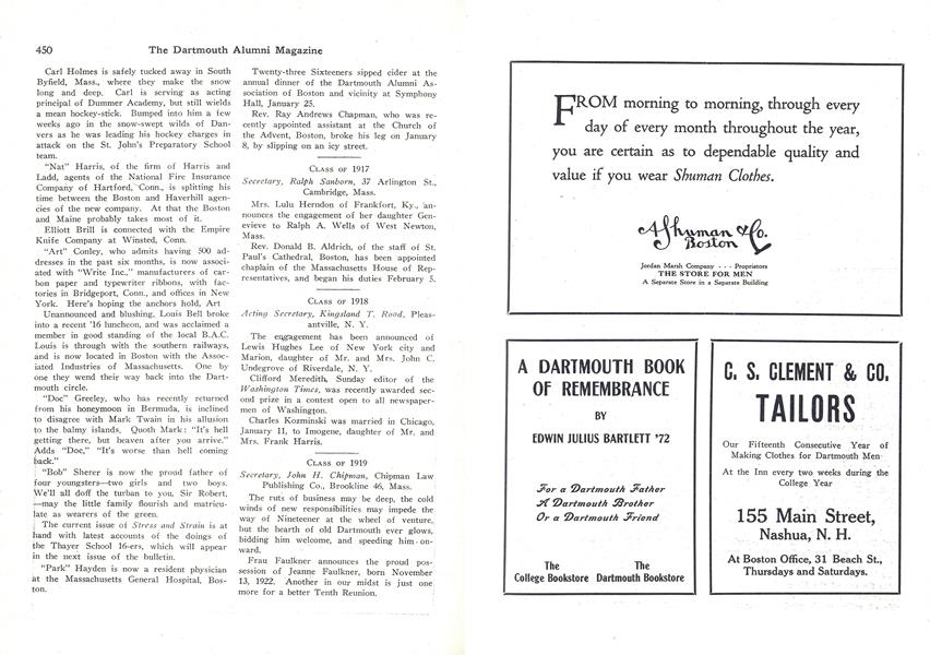 CLASS OF 1918