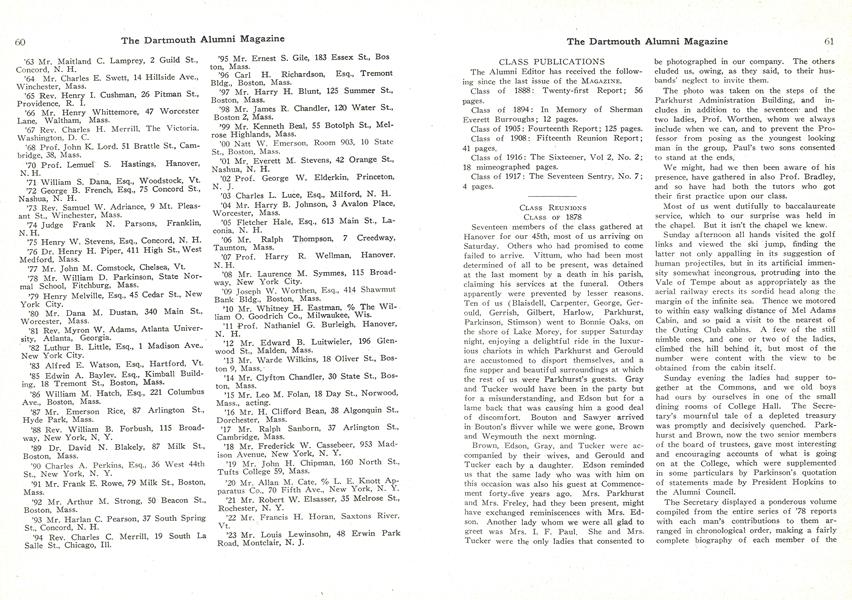 CLASS PUBLICATIONS