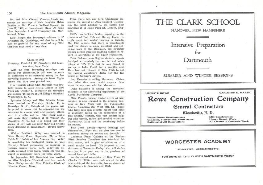 CLASS OF 1918