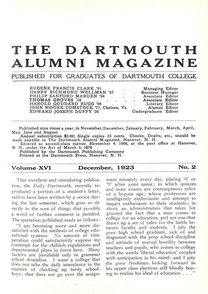 That excellent and stimulating publication, the Daily Dartmouth,