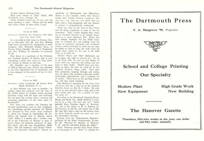 Class of 1923
