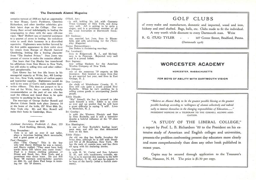 Class of 1919