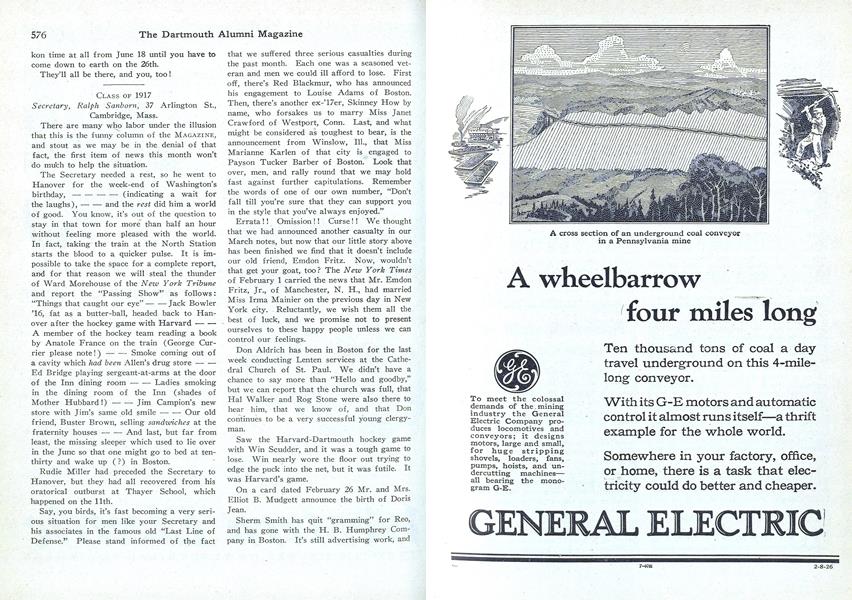 CLASS OF 1917