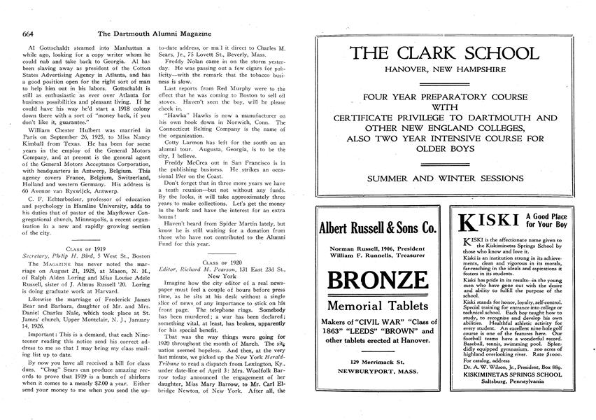Class of 1920