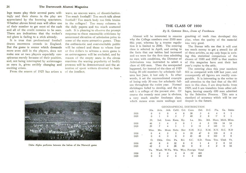 THE CLASS OF 1930