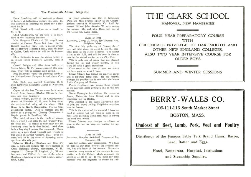 CLASS OF 1923