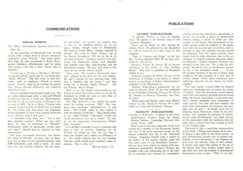 FACULTY PUBLICATIONS