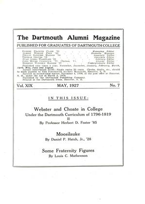 MAY 1927 | Dartmouth Alumni Magazine
