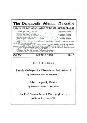 MARCH, 1928 | Dartmouth Alumni Magazine