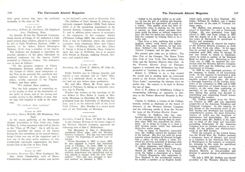 Class of 1879 Class of 1889