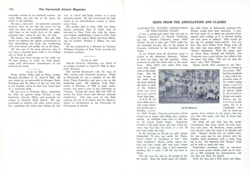 DARTMOUTH ALUMNI ASSOCIATION OF THE PACIFIC COAST