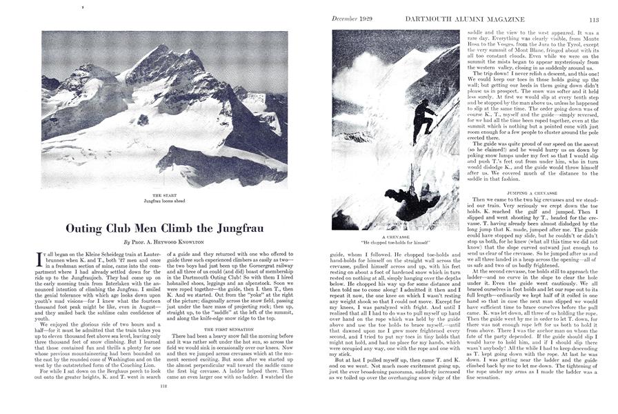 Outing Club Men Climb the Jungfrau