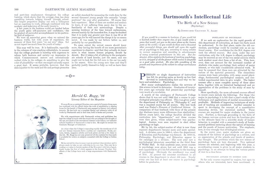 Dartmouth's Intellectual Life