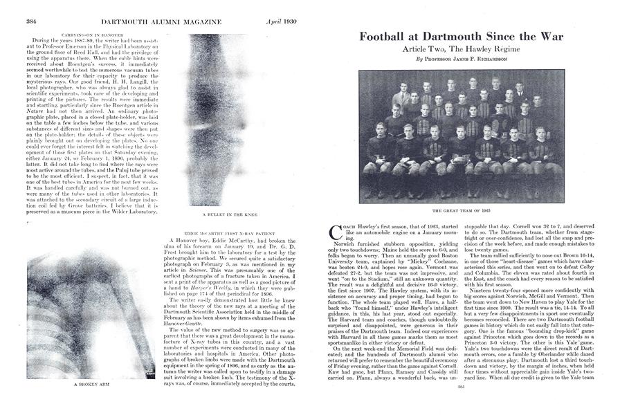 Football at Dartmouth Since the War
