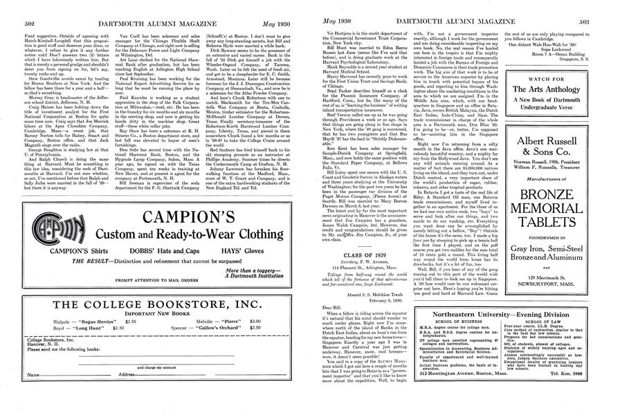 CLASS OF 1929