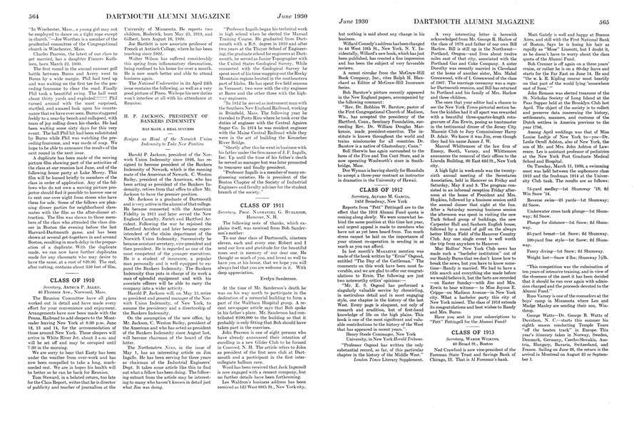 H. P. JACKSON, PRESIDENT OF BANKERS INDEMNITY