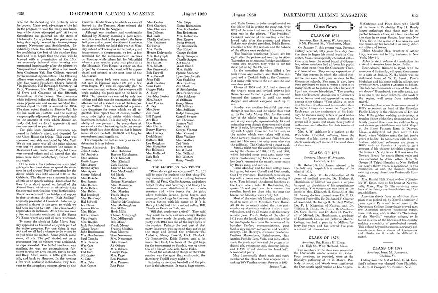 CLASS OF 1873