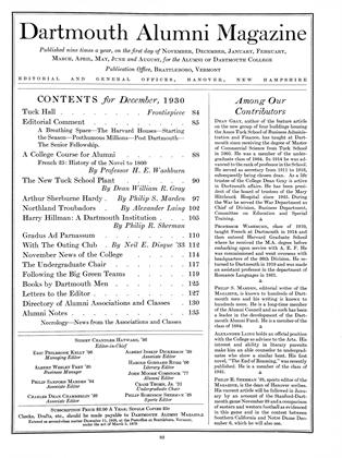 DECEMBER 1930 | Dartmouth Alumni Magazine
