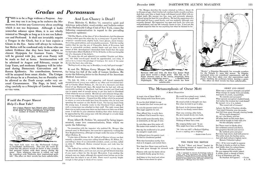 The Metamorphosis of Oscar Mott