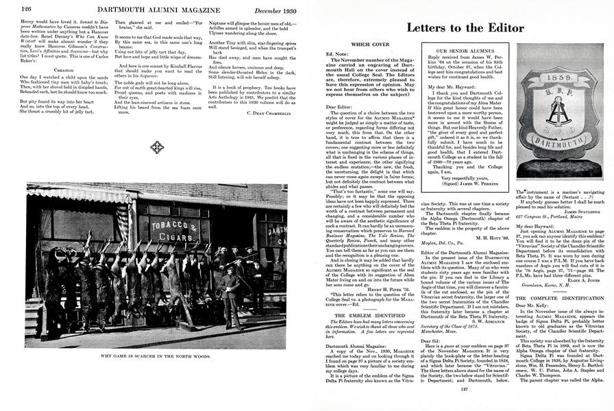 Letters to the Editor