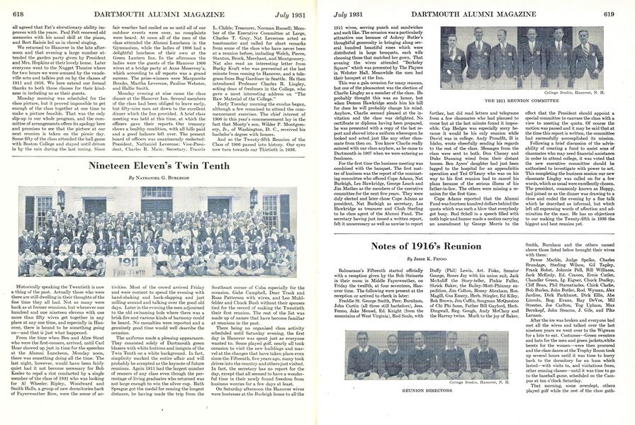 Nineteen Eleven's Twin Tenth