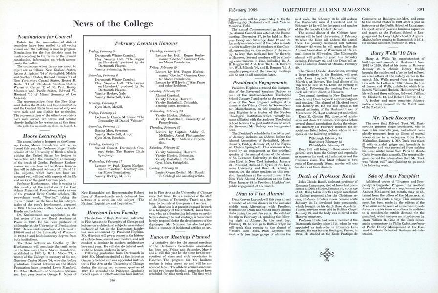 Moore Lectureships