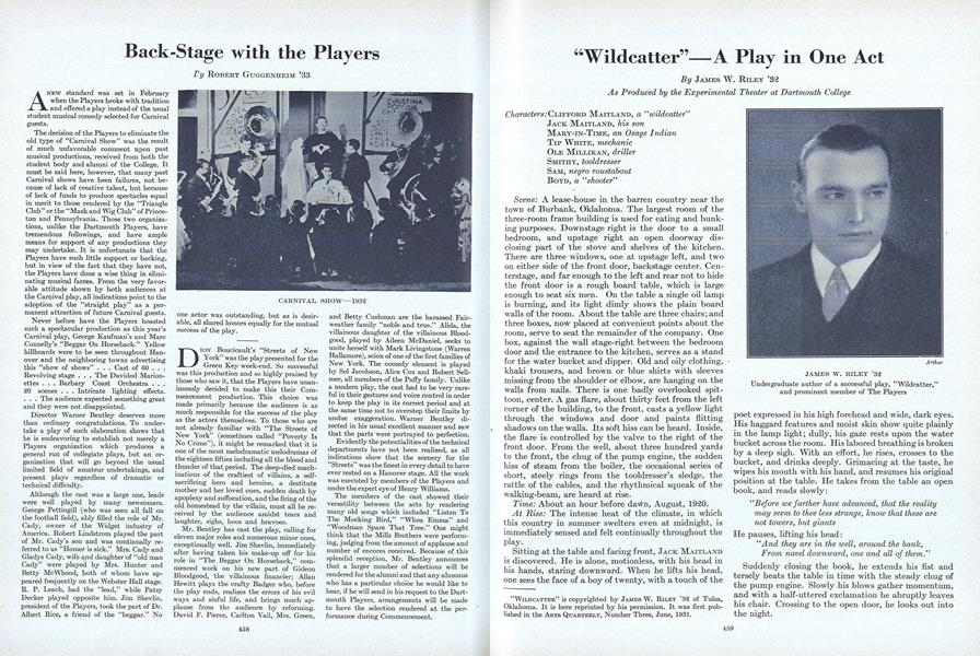 "Wildcatter"—A Play in One Act