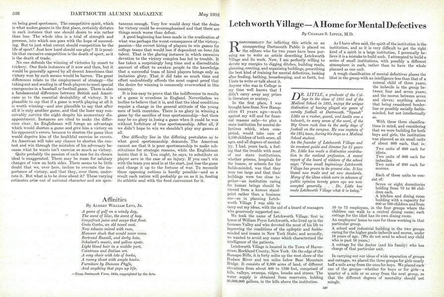 Letch worth Village—A Home for Mental Defectives