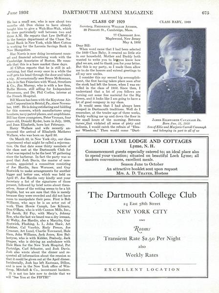 CLASS OF 1929