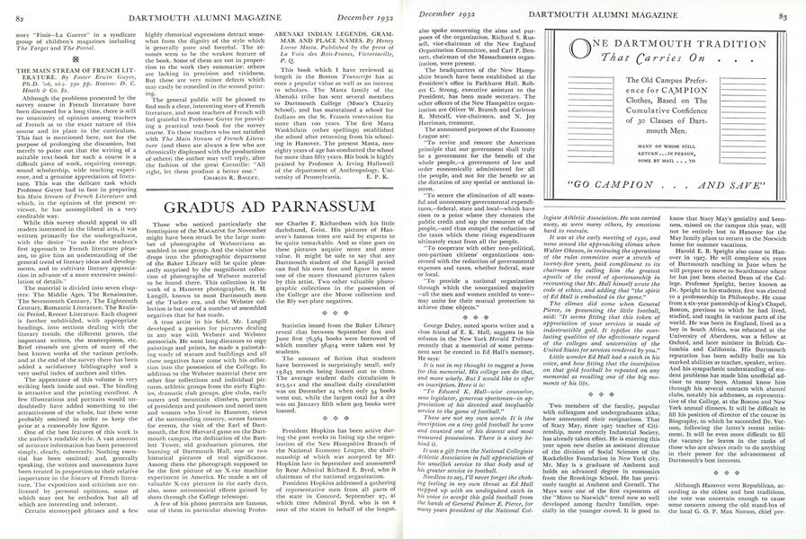 THE MAIN STREAM OF FRENCH LITERATURE.