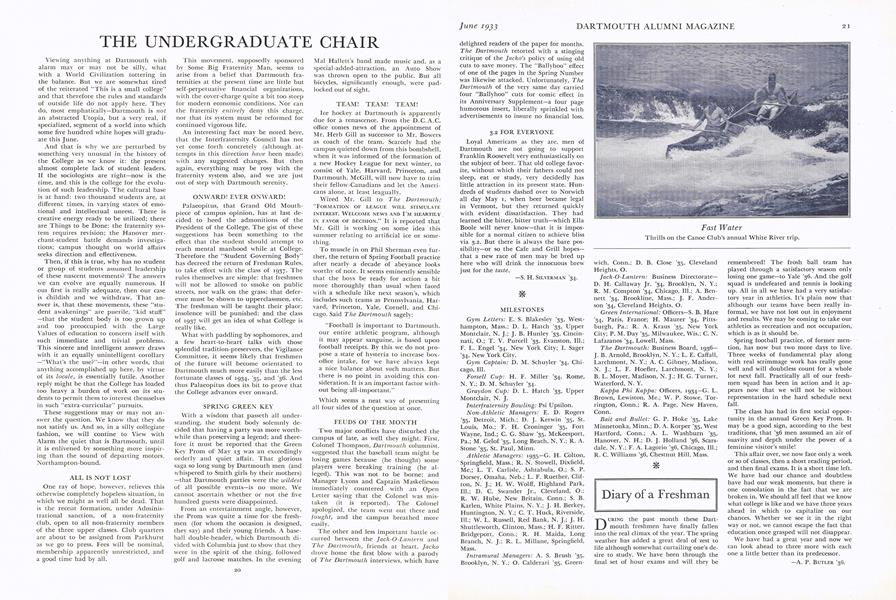 THE UNDERGRADUATE CHAIR